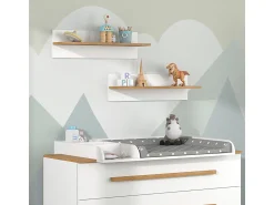 Prateleira|Vicco Prateleira de parede para o quarto das crianças 70x18.4x20 malia Branco