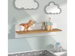 Prateleira|Vicco Prateleira de parede para o quarto das crianças 70x18.4x20 malia Branco