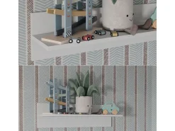 Vicco Prateleira de parede para o quarto das crianças 70x20x20 ajaton Branco