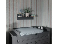 Vicco Prateleira de parede para o quarto das crianças cinza 70x20x20 ajaton^ Prateleira
