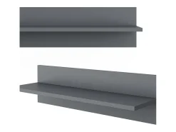Vicco Prateleira de parede para o quarto das crianças cinza 70x20x20 ajaton^ Prateleira