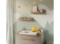 Prateleira|Vicco Prateleira de parede para quarto infantil caxemira/artesanal 70x20x20 malia Bege