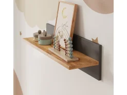 Prateleira|Vicco Prateleira de parede para quarto infantil cinza/artesanal 70x20x20 malia Cinzento