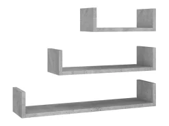 Prateleira de parede 3pcs derivados de madeira cimento PT132406^ Prateleira