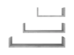 Prateleira de parede 3pcs derivados de madeira cimento PT132406^ Prateleira