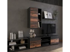 Prateleira*Vicco Prateleira de parede /estilo antigo 50.1x28.3x78.4 berno Preto