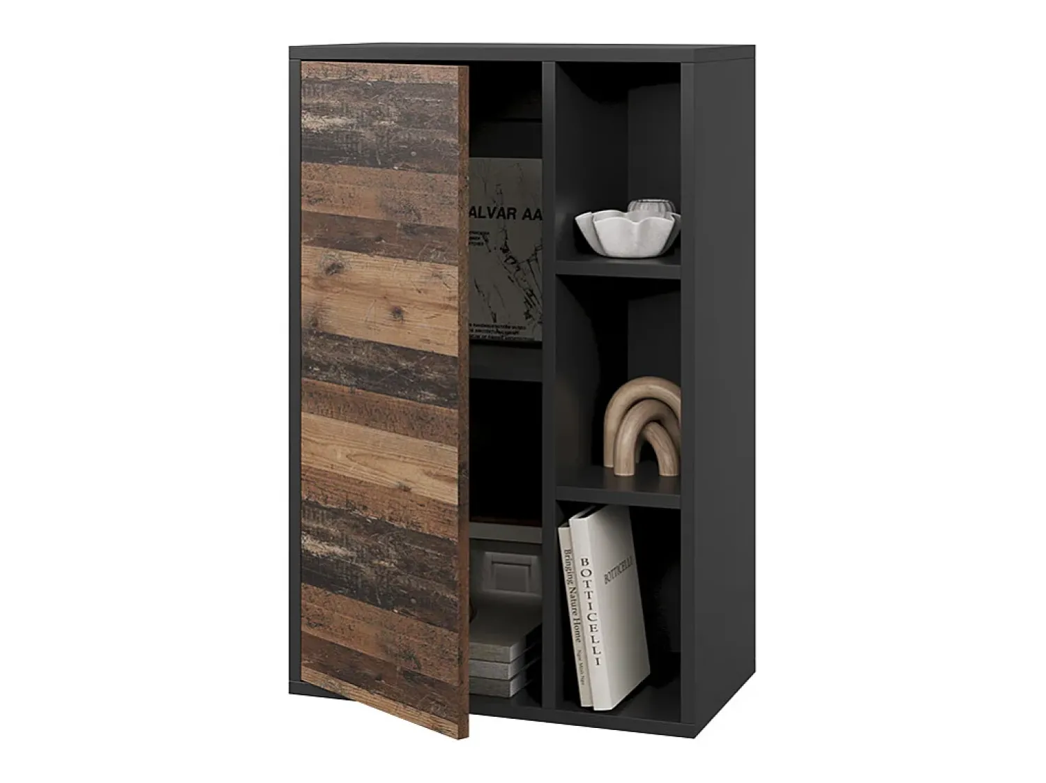 Prateleira*Vicco Prateleira de parede /estilo antigo 50.1x28.3x78.4 berno Preto