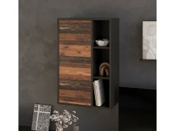 Prateleira*Vicco Prateleira de parede /estilo antigo 50.1x28.3x78.4 berno Preto