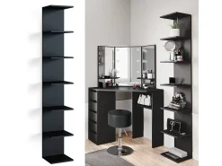 Clearance Vicco Prateleira de parede 30x28x190 paolo Preto