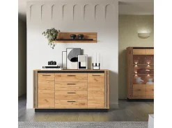 Prateleira|Petits-Meubles Prateleira de parede Solal em madeira e preto de 110 cm Natural claro