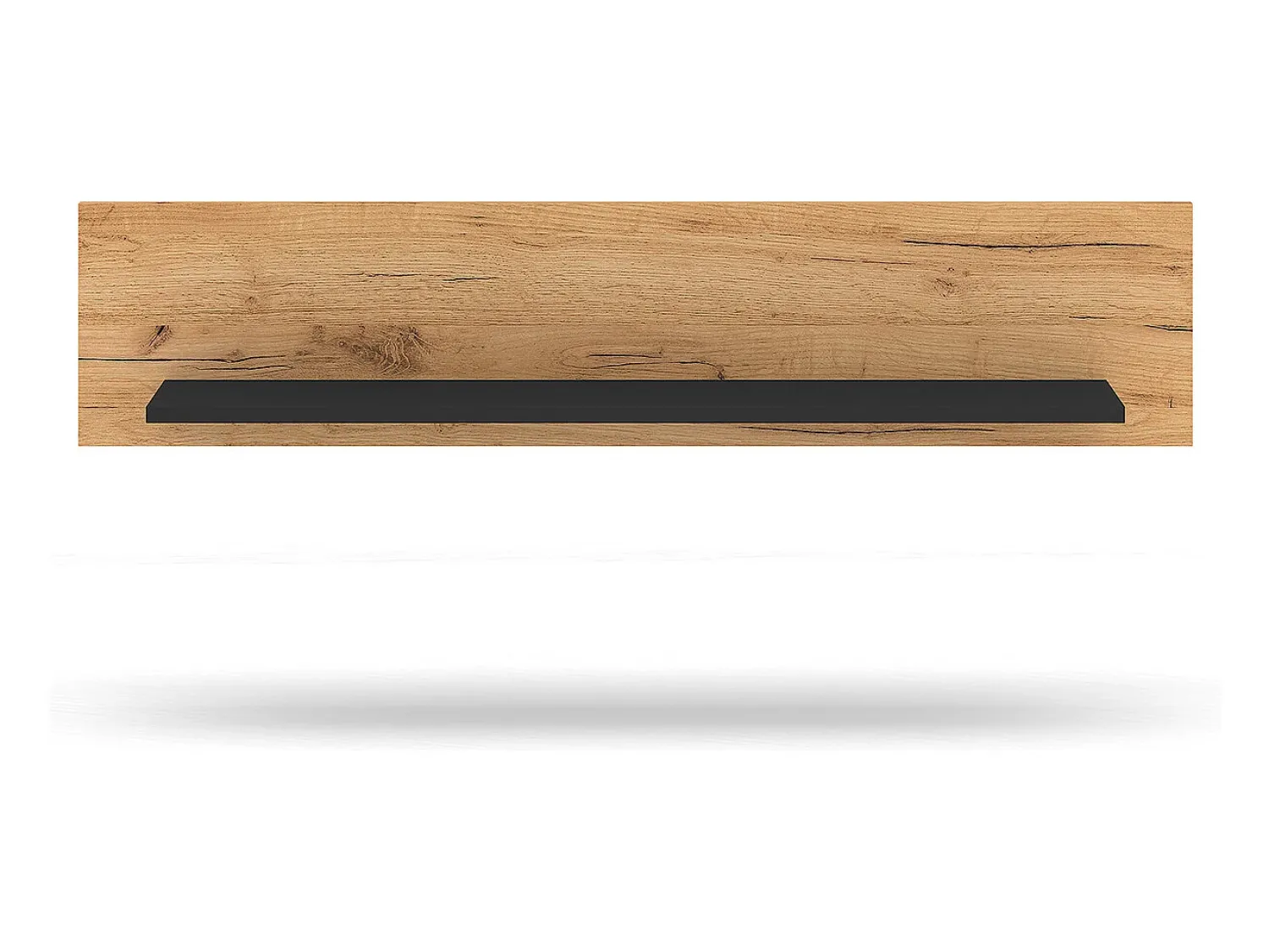 Prateleira|Petits-Meubles Prateleira de parede Solal em madeira e preto de 110 cm Natural claro