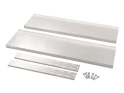 Prateleira de parede suspensa 2 níveis 120x30 cm aço inoxidável PT398023^ Prateleira