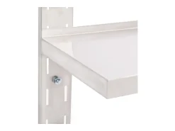 Prateleira de parede suspensa 2 níveis 120x30 cm aço inoxidável PT398023^ Prateleira