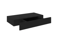 Prateleira* Prateleira de parede suspensa com gaveta 48x25x8 cm PT707286 Preto