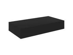Prateleira* Prateleira de parede suspensa com gaveta 48x25x8 cm PT707286 Preto