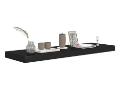 Prateleira| Prateleira de parede suspensa 80x23,5x3,8 cm MDF PT570153 Preto