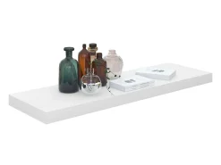 Prateleira de parede suspensa 80x23,5x3,8 cm MDF PT827137^ Prateleira