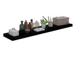 Prateleira| Prateleira de parede suspensa 120x23,5x3,8 cm MDF PT567653 Preto
