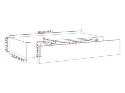 vidaxl Prateleira de parede suspensa com gaveta 48x25x8 cm^ Prateleira