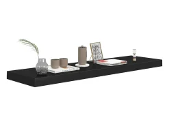 Prateleira* Prateleira de parede suspensa 90x23,5x3,8 cm MDF PT616018 Preto