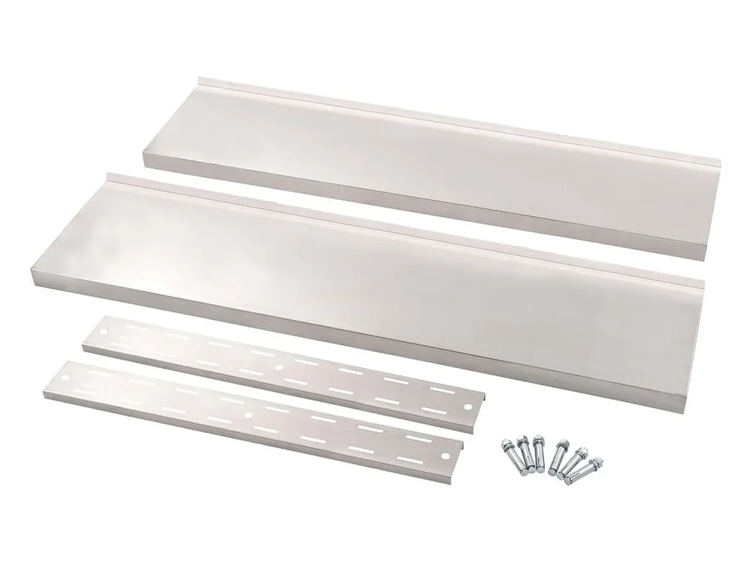 vidaxl Prateleira de parede suspensa 2 níveis 120x30 cm aço inoxidável^ Prateleira