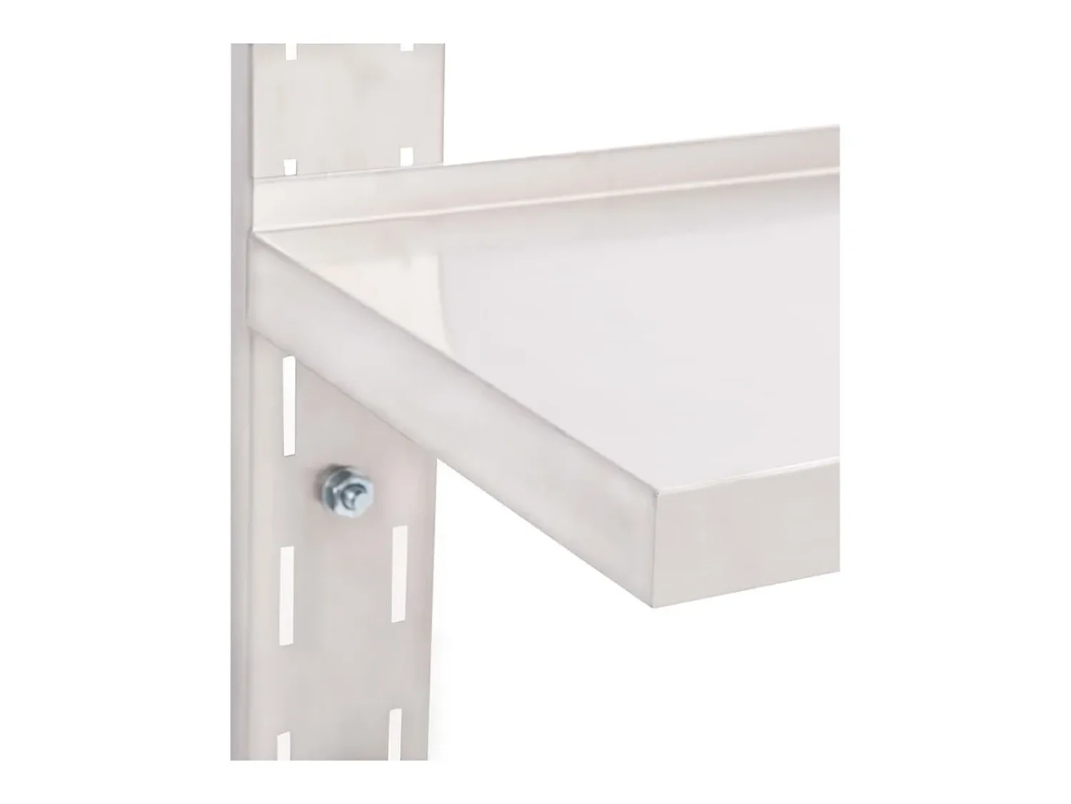 vidaxl Prateleira de parede suspensa 2 níveis 120x30 cm aço inoxidável^ Prateleira