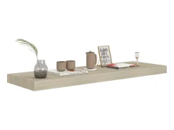 Prateleira* Prateleira de parede suspensa 80x23,5x3,8 cm MDF cor carvalho PT433524 Castanho