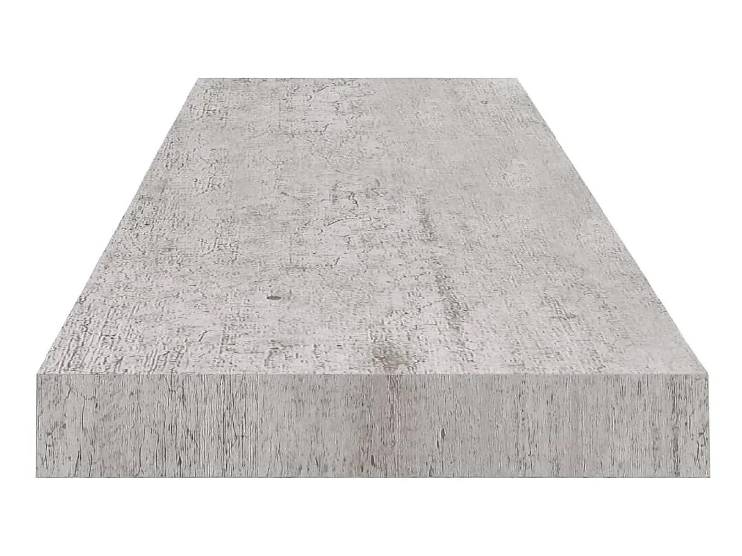Best Prateleira de parede suspensa 90x23,5x3,8 cm MDF cinza cimento PT107565 Cinzento