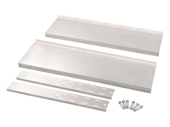 New vidaxl Prateleira de parede suspensa 2 níveis 100x30 cm aço inoxidável Cinzento