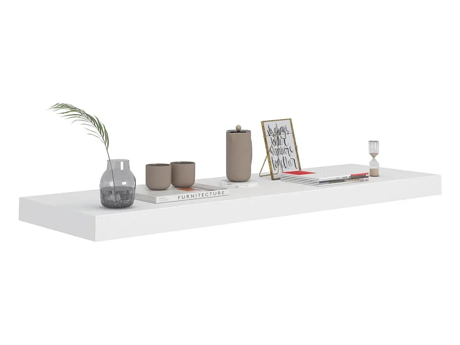 Prateleira de parede suspensa 80x23,5x3,8 cm MDF PT242231^ Prateleira