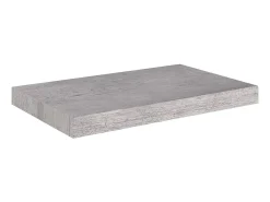 New Prateleira de parede suspensa 50x23x3,8 cm MDF cimento PT806601 Cinzento
