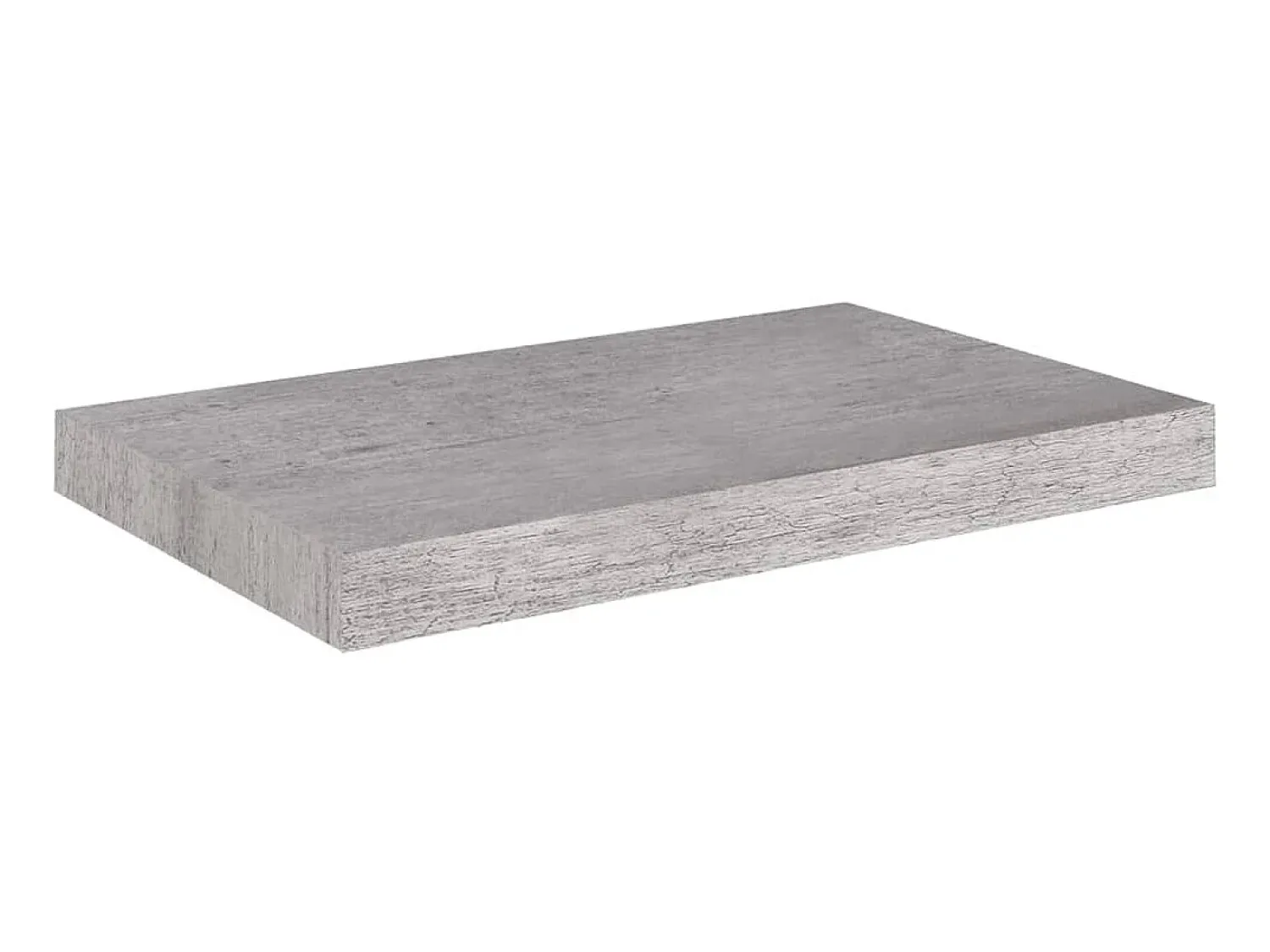 New Prateleira de parede suspensa 50x23x3,8 cm MDF cimento PT806601 Cinzento