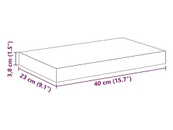 Prateleira*vidaxl Prateleira de parede suspensa 40x23x3,8 cm MDF Preto