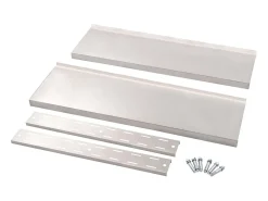 Prateleira| Prateleira de parede suspensa 2 níveis 100x30 cm aço inoxidável PT952611 Cinzento