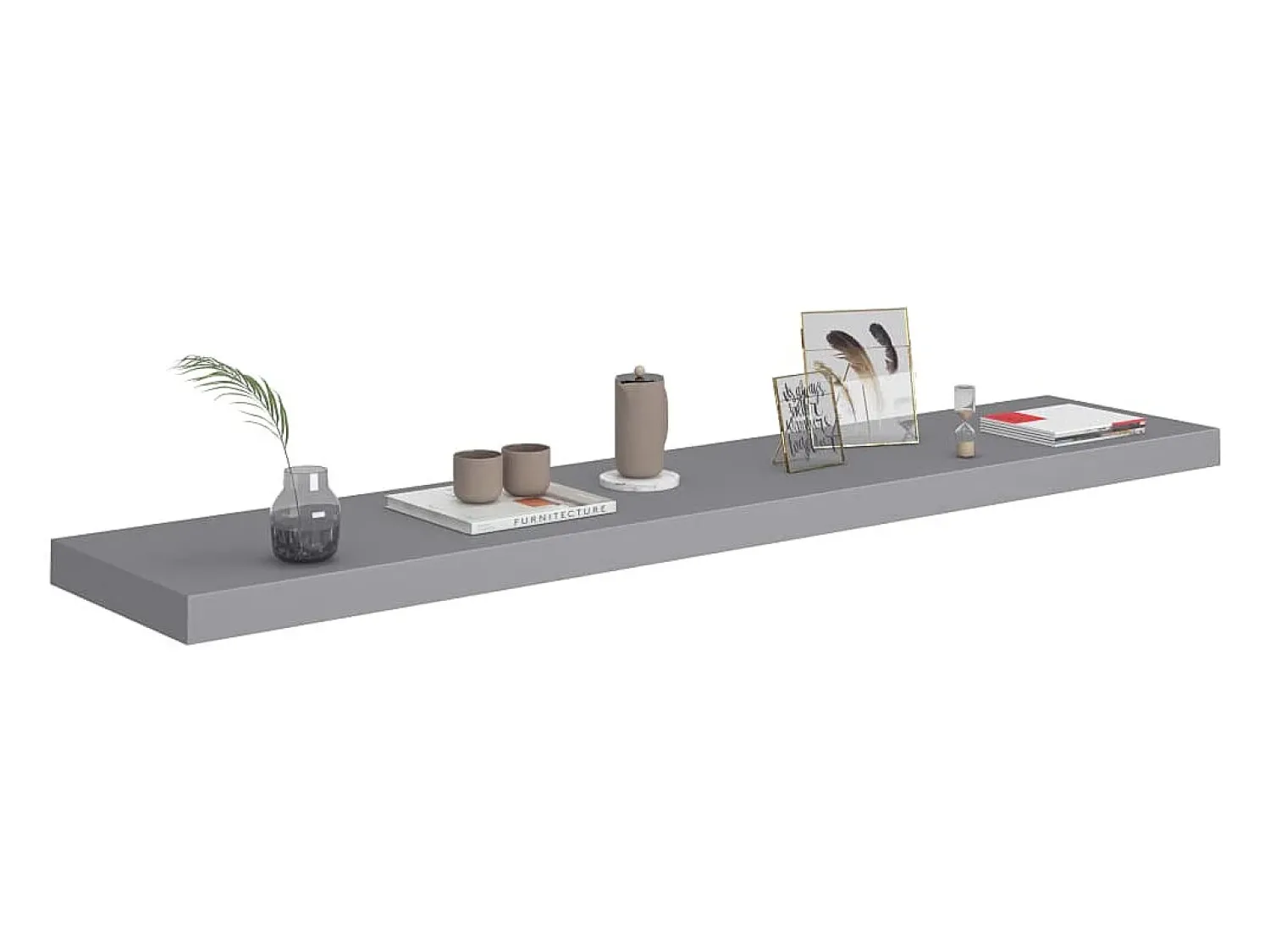 Prateleira de parede suspensa 120x23,5x3,8 cm MDF PT147275^ Prateleira