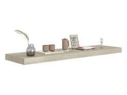 Prateleira| Prateleira de parede suspensa 90x23,5x3,8 cm MDF cor carvalho PT830872 Castanho