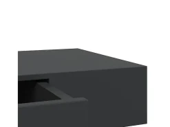 Prateleira*vidaxl Prateleira de parede suspensa com gaveta 80x25x8 cm Preto