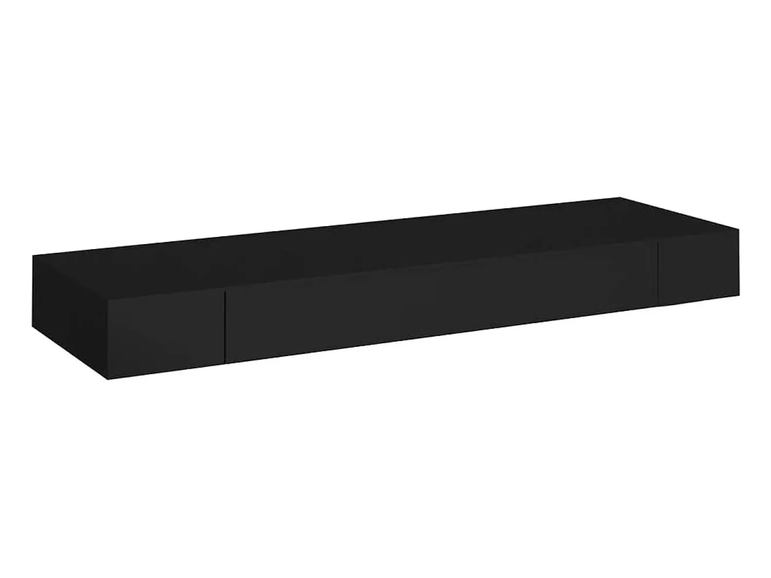 Prateleira de parede suspensa com gaveta 80x25x8 cm PT364089 Preto