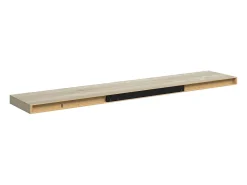 vidaxl Prateleira de parede suspensa 120x23,5x3,8 cm MDF cor carvalho^ Prateleira