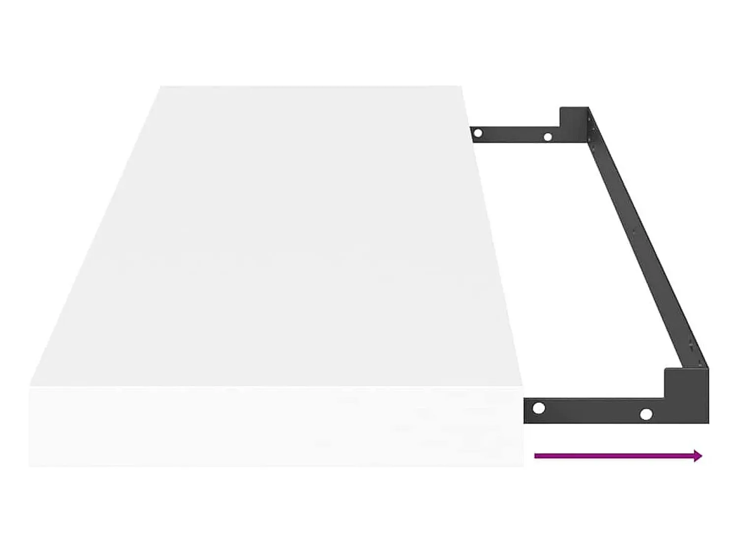 Hot vidaxl Prateleira de parede suspensa 80x23,5x3,8 cm MDF Branco