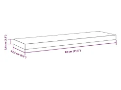 Hot vidaxl Prateleira de parede suspensa 80x23,5x3,8 cm MDF Branco