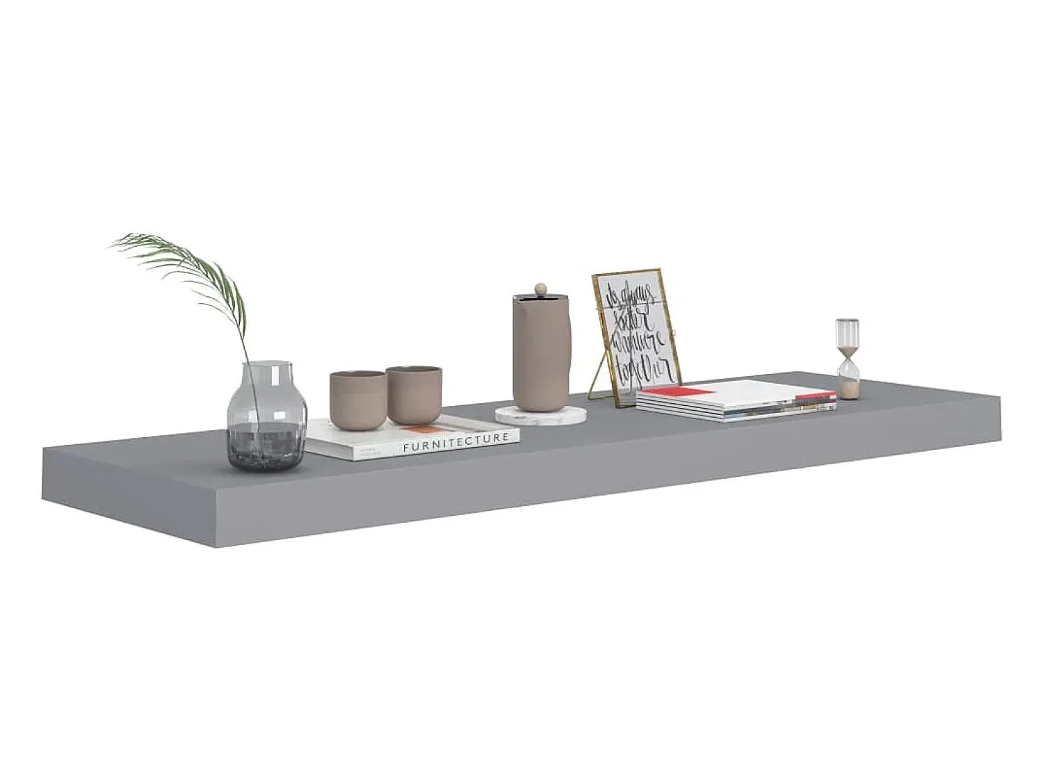Prateleira de parede suspensa 80x23,5x3,8 cm MDF PT107390^ Prateleira