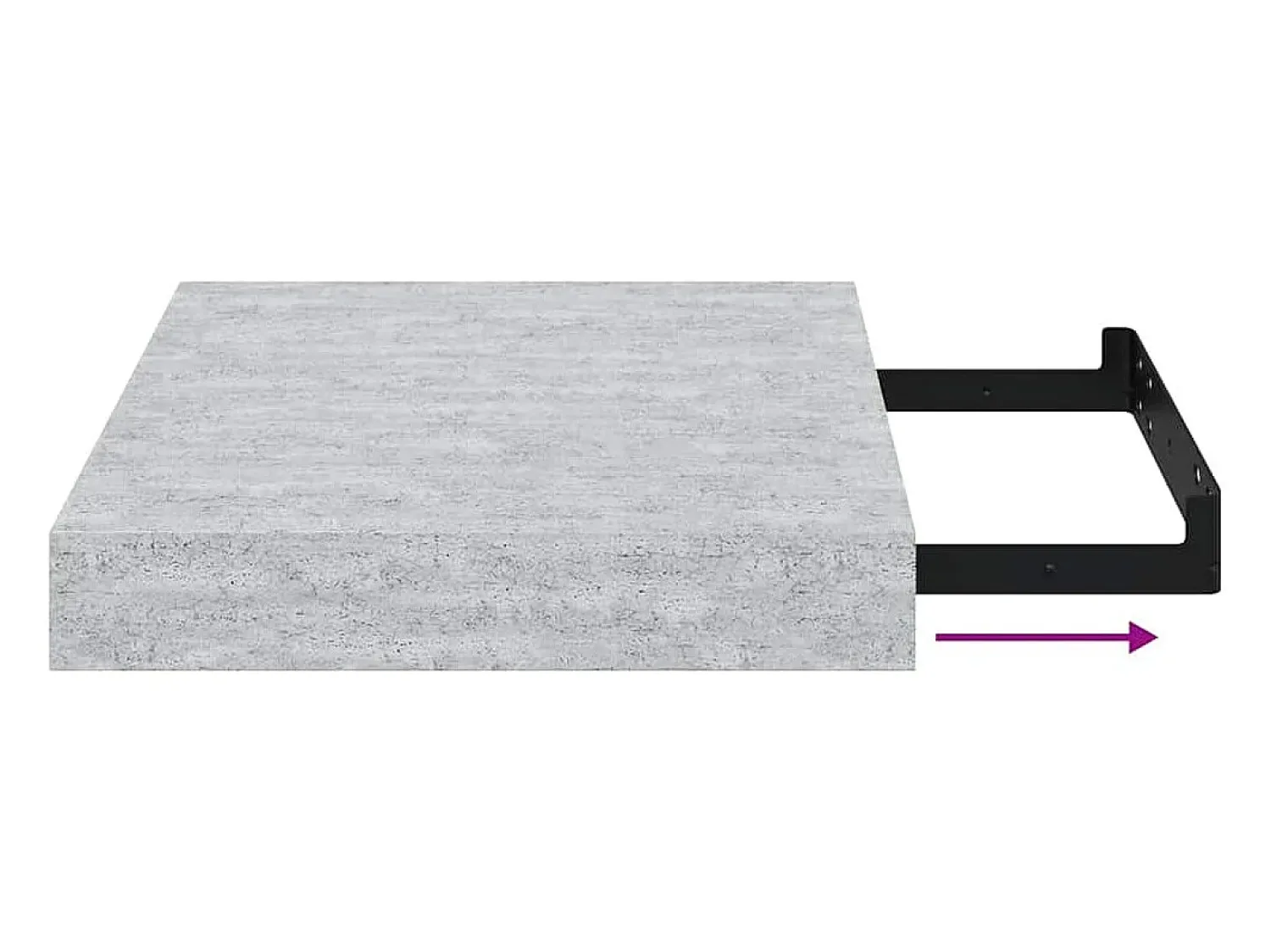 Prateleira|vidaxl Prateleira de parede suspensa 23x23,5x3,8 cm MDF Cinzento