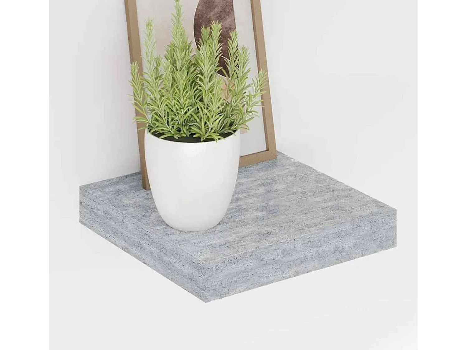 Prateleira|vidaxl Prateleira de parede suspensa 23x23,5x3,8 cm MDF Cinzento