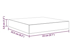 Prateleira|vidaxl Prateleira de parede suspensa 23x23,5x3,8 cm MDF Cinzento