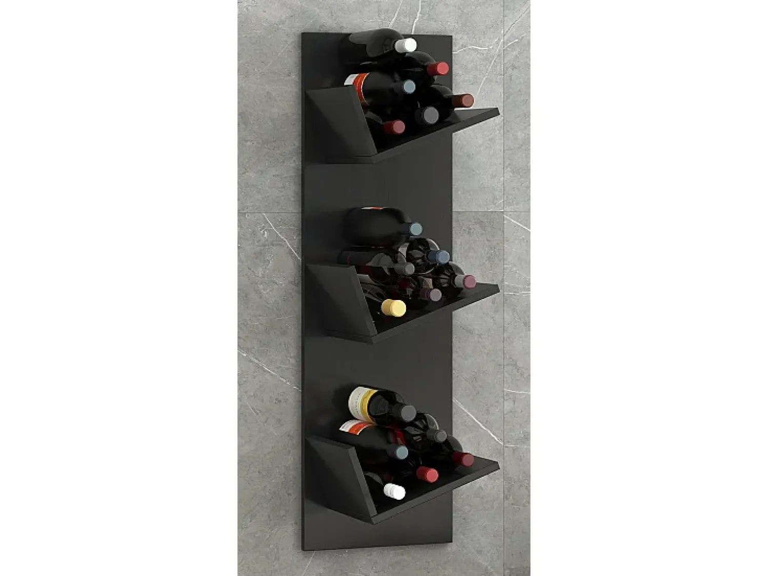 Prateleira*VCM Prateleira de parede Vinosi Preto A. 106 x L. 33 x P. 26 cm Multicor