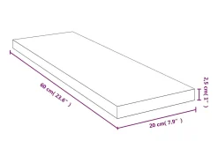 Prateleira| Prateleira de parede 60x20x2,5 cm bambu PT605646 Castanho