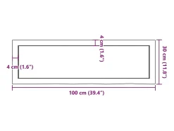 Prateleira*vidaxl Prateleira de parede 100x30x(2-4) cm carvalho tratado Castanho