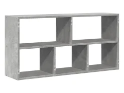 Online vidaxl Prateleira de parede 100x25x50 cm deriv. madeira cinza cimento Cinzento