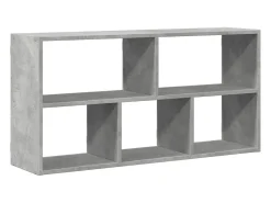 Online vidaxl Prateleira de parede 100x25x50 cm deriv. madeira cinza cimento Cinzento